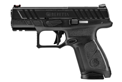 Beretta APX A1 Compact Striker Compact 9mm 3.7" Barrel Matte Black Optics Ready Trigger Safety Front Fiber Optic 10 Rounds 2 Mags - $359 