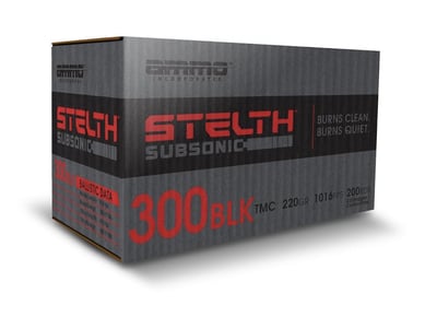 Ammo Inc stelTH .300 BLK Ammo 220gr Subsonic TMC 200 Rounds - $159.99 