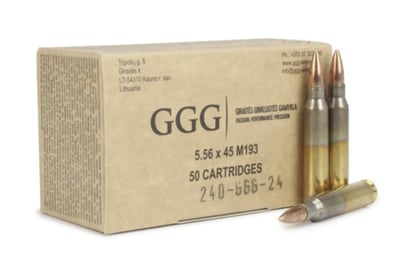 GGG 5.56 NATO M193 55 Gr FMJ 250 Rnds Range Bundle (Limit 1) - $105.63 w/code "JS7FH1" 