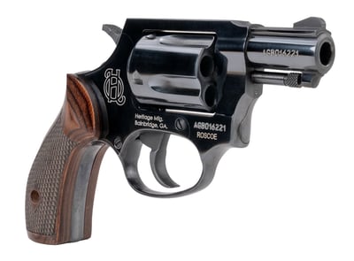 Heritage Roscoe 38 Special +P 2" Barrel Black Frame Wood Grip 5rd - $262.37 