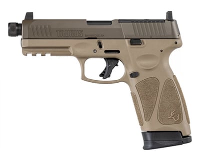 Taurus G3 Tactical 9mm 4.5" Threaded Barrel Patriot Brown Suppressor Height Sights TORO Optic Cut 10rd - $359.99 