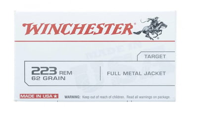 Winchester USA Target .223 Remington Ammo 62gr FMJ 20 Rounds - $9.99 