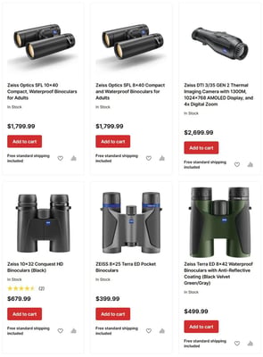Zeiss 25% OFF Sale - Use code "FCZHS25" - Binoculars and monoculars, including the premium Victory, Terra ED, SFL, and Conquest (Free S/H)