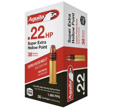 Aguila Standard High Velocity 22 LR 38 GR Hollow Point 2000 Round Case - $129.99 