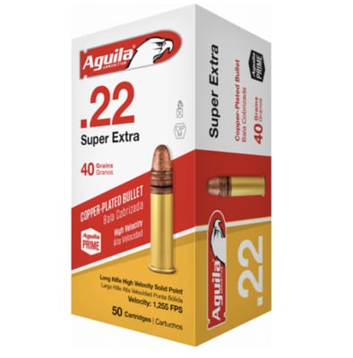 Aguila Super Extra Standard High Velocity 22 LR 40 GR Solid Point 2000 Round Case - $114.99 
