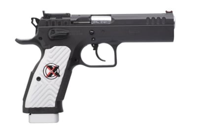 Tanfoglio Stock III Full Size 40 S&W 13+1, 4.44" Black Polygonal Rifled Barrel Serrated Slide Polymer Frame W/Beavertail - $906.60 