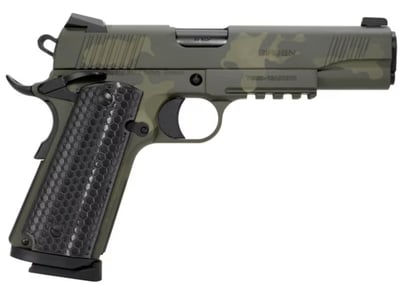 Girsan MC1911S Untouchable 1911 45 ACP 5" Barrel (1)-8Rd Magazine 3-Dot Sights G10 Grips Olive Drab Green Camouflage - $371.01 