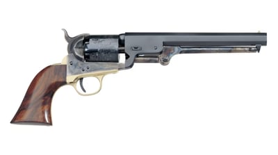Uberti 1851 Navy Oval Black Powder Revolver 36 Caliber 7.5" Blued Barrel Blued Frame Walnut Grip - $299.99 (Free Shipping on $100+ Orders)