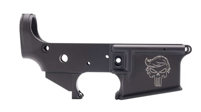 Anderson AM-15 Forged Stripped AR15 Lower Receiver - Black Trump Punisher Logo Retail Packaging - $45
