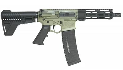 ATI Omni Maxx Hybrid AR-15 Pistol .223/5.56 NATO, 7.5" Barrel, 7" M-LOK Rail W/ Breach Brace and 60 Round Mag Battlefield Green - $349
