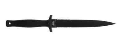 Schrade Needle Magnum Fixed Blade Knife 6" Partially Serrated Dagger AUS-8 Powder Coat Blade Rubber Handle Black - $15.96 (Free S/H over $99) (Free Shipping on $100+ Orders)