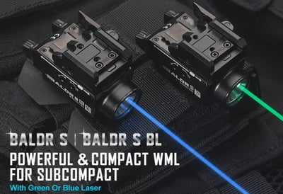 Olight Baldr S Rail Mounted Light 800 Lumens w/Blue laser or Green laser - $116.95 w/code "GUNDEALS" (Free S/H over $49)