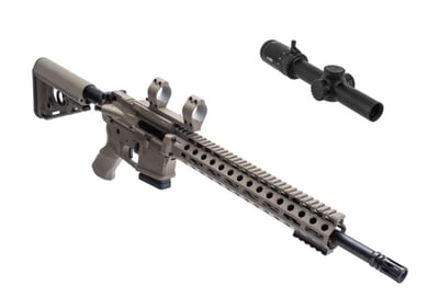 LaRue Tactical MGR Stealth 5.56 NATO AR-15 16" FDE with Primary Arms SLx 1-6x24mm SFP Rifle Scope Gen IV ACSS Nova Fiber Wire Reticle - $1825 