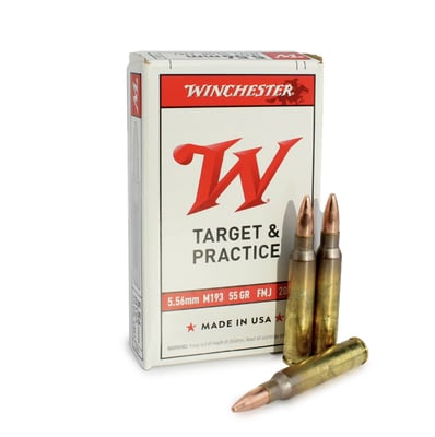 Winchester Target & Practice 5.56 55 Gr M193 FMJ 120 rounds - Range Bundle (Limit 2) - $49.25 after code "6OFF" 