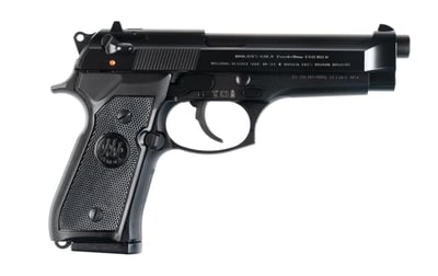 Beretta 92FS 9mm 4.9" Barrel 3-Dot Sights 15rd Black - $599.99 