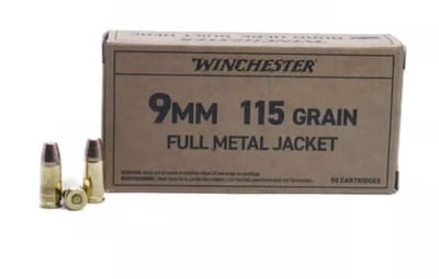 Winchester Service Grade 9mm 115 Grain FMJ 1000 Rounds - $229.99