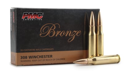 PMC Bronze 308 Winchester 147 Grain FMJ 120 Rnd - $114.99 