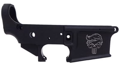 Anderson Lower AR-15 Stripped Receiver Trump Punisher Skull - $44.99 
