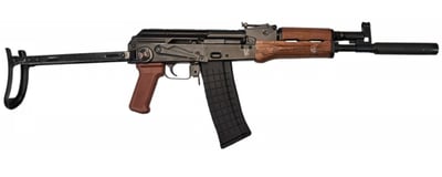 Pioneer Arms GROM Series 5.56x45mm AK-47 Style Rifle Laminated Handguard Underfolder Stock, Faux Suppressor, & 30 Round Mag - $629.99 