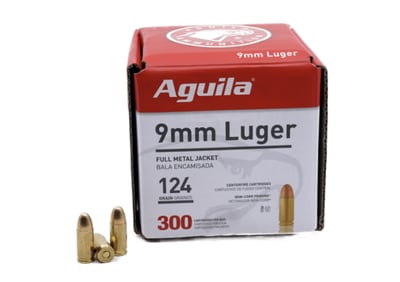 Aguila - 9mm - 124 Grain - FMJ - Bulk Pack - 1200 Rd - $270.47 with code GUNDEALS10 