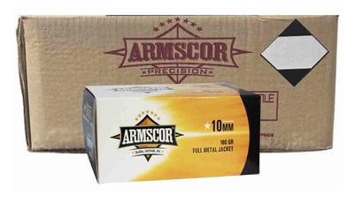Armscor 10mm 180 Gr FMJ Centerfire Pistol Ammunition 1200rd Case - $499.99 + Free Shipping
