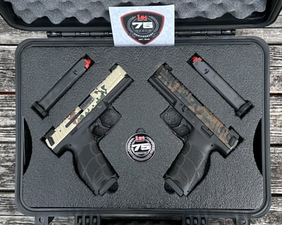 HK VP9 75th Anniversary 9mm Two Pistol Set 4.09" Barrel Flecktarn & Tropentarn Cerakote 17rd - $1019.99 