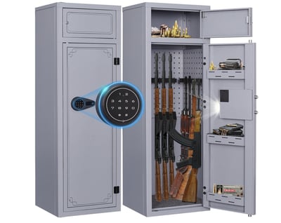 Kaer 10-14 Gun Rifle Safe Digital Keypad, 3 Adjustable Shelves LED Light (Unassembled) - $149.99 + FREE Shipping