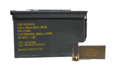 Military Surplus Germany MEN 5.56x45mm M193 55 Grain FMJ 1000 Rounds - $449.99 