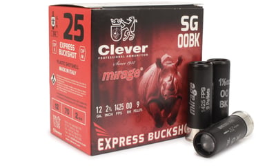 Clever Express Buckshot 12 Gauge 2.75" 00 Buck 9 Pellet - Box - $15.19 after code: 5PTODAY 