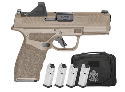 Springfield Hellcat Pro Gear up Pkg 9mm 3.7" FDE 5-15 Rd Viridian Range Bag - $548.38 