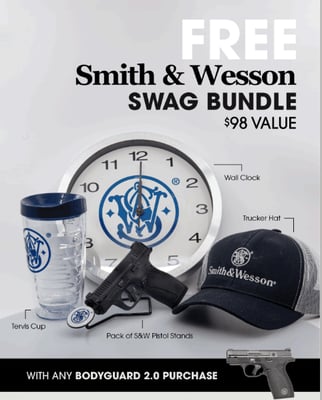 S&W M&P Bodyguard 2.0 Thumb Safety 380 ACP Night Sights 2.75" 12 Rd + Free S&W Swag Bundle - $399.99 