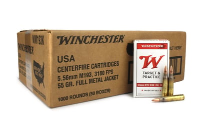Winchester Lake City 5.56 55 Gr M193 FMJ - 1000 Rnd Case - 410.96 after code 6OFF 