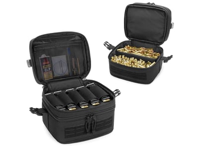 Tactical Pistol Magazine Storage Bag with 5 Mag Slots, Double Layer Mag Pouch with Separated Ammo Storage Space, Hard Bottom Support and Lockable Zipper - $25.99 + FREE Shipping