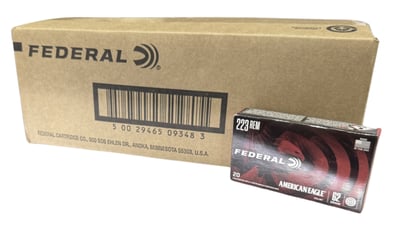 Federal AE223N American Eagle 223 Rem 62 gr FMJBT Ammunition 500 rd Case - $199.99 