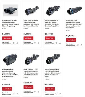 20% OFF Pulsar Optics with Code "FCPT20" - Limited time only (Free S/H)
