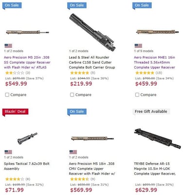 12% Off Bolt Carriers & Upper Receivers + 2% back in OP Bucks w/code "BCGUP" (Free S/H over $49 + Get 2% back from your order in OP Bucks)