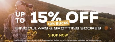 Up to 15% Off Spotting Scopes (Free S/H over $49 + Get 2% back from your order in OP Bucks)