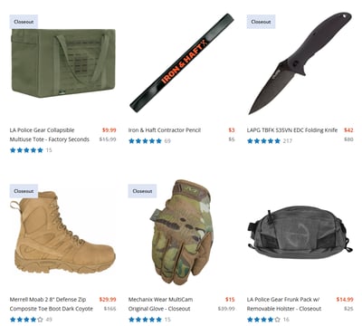 Get 20% Off Closeout Section With Coupon Code: JUNCLS20 ($4.99 S/H over $125)