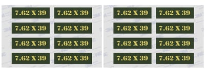 Ammo Can Vinyl Skin Sticker Color: 16 Pcs 7.62 x 39 - $5.99 + FREE Shipping