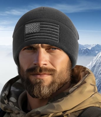 OUTDOOR SHAPING American Flag Fleece Watch Cap, USA Multi-Season Army Military Tactical Beanie, Winter Warm Beanie - $10.99 (coupon price) + FREE Shipping