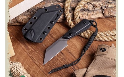 Mossy Oak 7.5" EDC Fixed Blade Knife with Kydex Sheath, 14C28N Full Tang with Emergency Rope, G10 Handle - $17.99 + FREE Shipping
