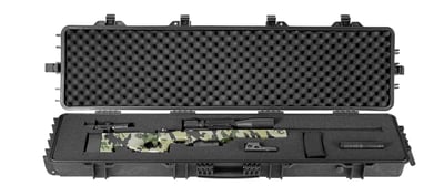 VEVOR Rifle Hard Case 4 Layers Foam 50" Lockable with Wheels, IP67 Waterproof & Crushproof for Two Rifles or Shotguns, Black - $100.90 + FREE Shipping