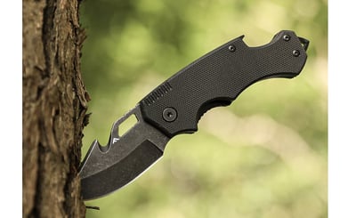 FLISSA Mini Folding Pocket Knife, 2.5" Stainless Steel Drop Point Blade with Bottle Opener and Glass Breaker (Black, Brown) - $9.99 + FREE Shipping