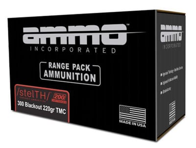 Ammo Inc .300 Blackout Ammunition 220 Gr TMC Stelth Subsonic 200 Rounds - $139.99 (FREE Shipping on Firearms)