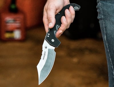 COLD STEEL Mayhem 6in AUS10A Steel Ultra-Sharp Blade 7.2in G10 Handle Tactical Outdoor Pocket Folding Knife with Atlas Lock Mechanism - $109.99 + FREE Shipping