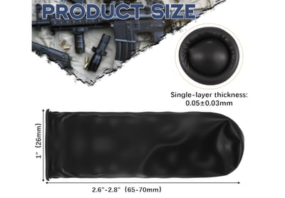 Acellegic 200 Pcs Muzzleloader Accessories Rifle Muzzle Cover - Black Barrel Dust Protector Caps for Gun Storage, Moisture Resistant Safety Plugs - $8.99 + FREE Shipping