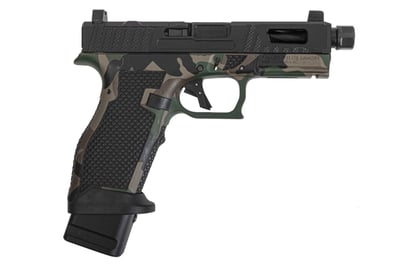 PSA Sabre Dagger Full Size - S 9mm Pistol, Threaded Barrel, W/Mag extensions, M81 Woodland Camo - $598.49 after code "BEYOND9SABRE5" 