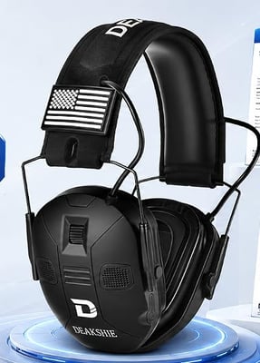  Electronic Shooting Ear Protection Earmuffs, Bluetooth 25DB NRR - 15%OFF USE CODE (RANGEDEAL) - $51 + FREE Shipping