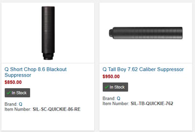 Buy a select Q Suppressor and receive a free Dead Air Mask 22 Suppressor (Free S/H on Firearms)