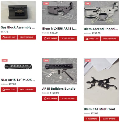 Next Level Armament Builder's Boneyard Sale (Free S/H over $100)